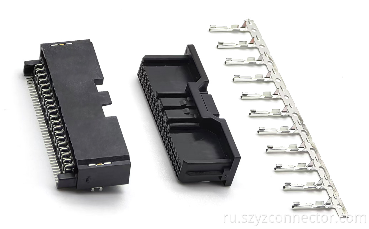 2,0 мм Автомобильный wtb (проволока на плату) 90 ° SMT разъемы соперного разъема самка +подключаемая полоса 2*20p 2.0mm Pitch Automotive WTB(Wire To Board)90° SMT Socket Connector Female +Plug Strip 2*20P